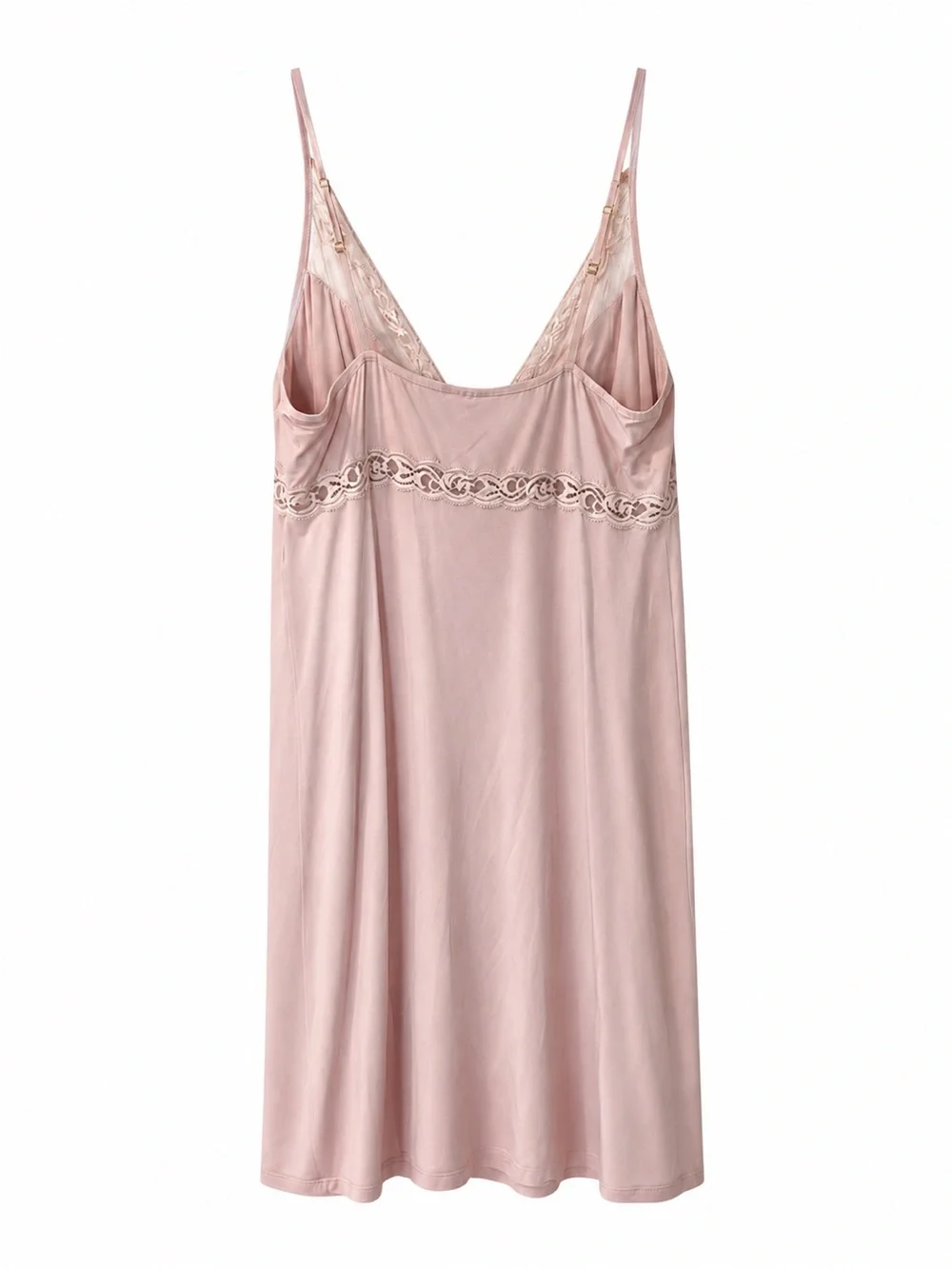 LNatori Lace Chemise Nightgown Pink Blush Size Medium M EUC Lingerie